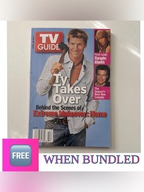 🆓 When Bundled TV Guide 4/25-5/1/2004 Extreme Home Makeover-Arrested Development
